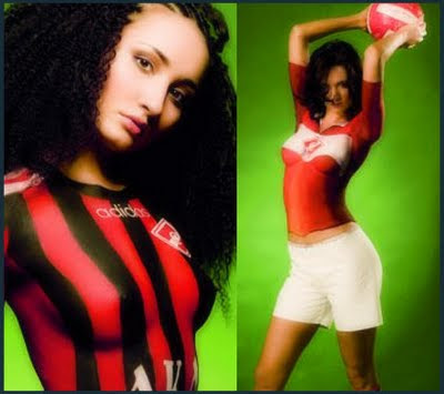 Football Body Paint, girl body paint