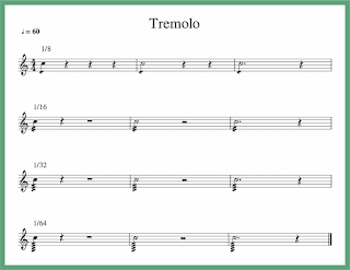 contoh tremolo dalam notasi balok