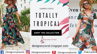 Tropical Pattern Dresses floral dress. Designerplanet