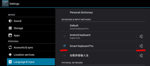 input pada keyboard input methods centang kotak smart keyboard pro