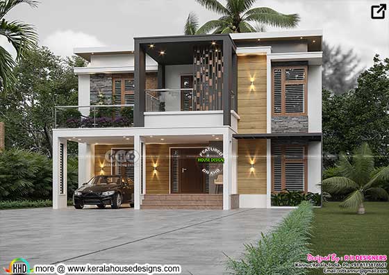 3 bedroom modern Kerala home design