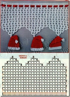 3-GRÁFICO CROCHÊ BARRADO GORRO PAPAI NOEL