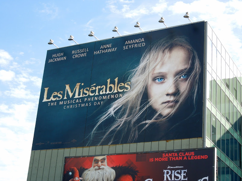 Giant Les Miserables Young cosette movie billboard