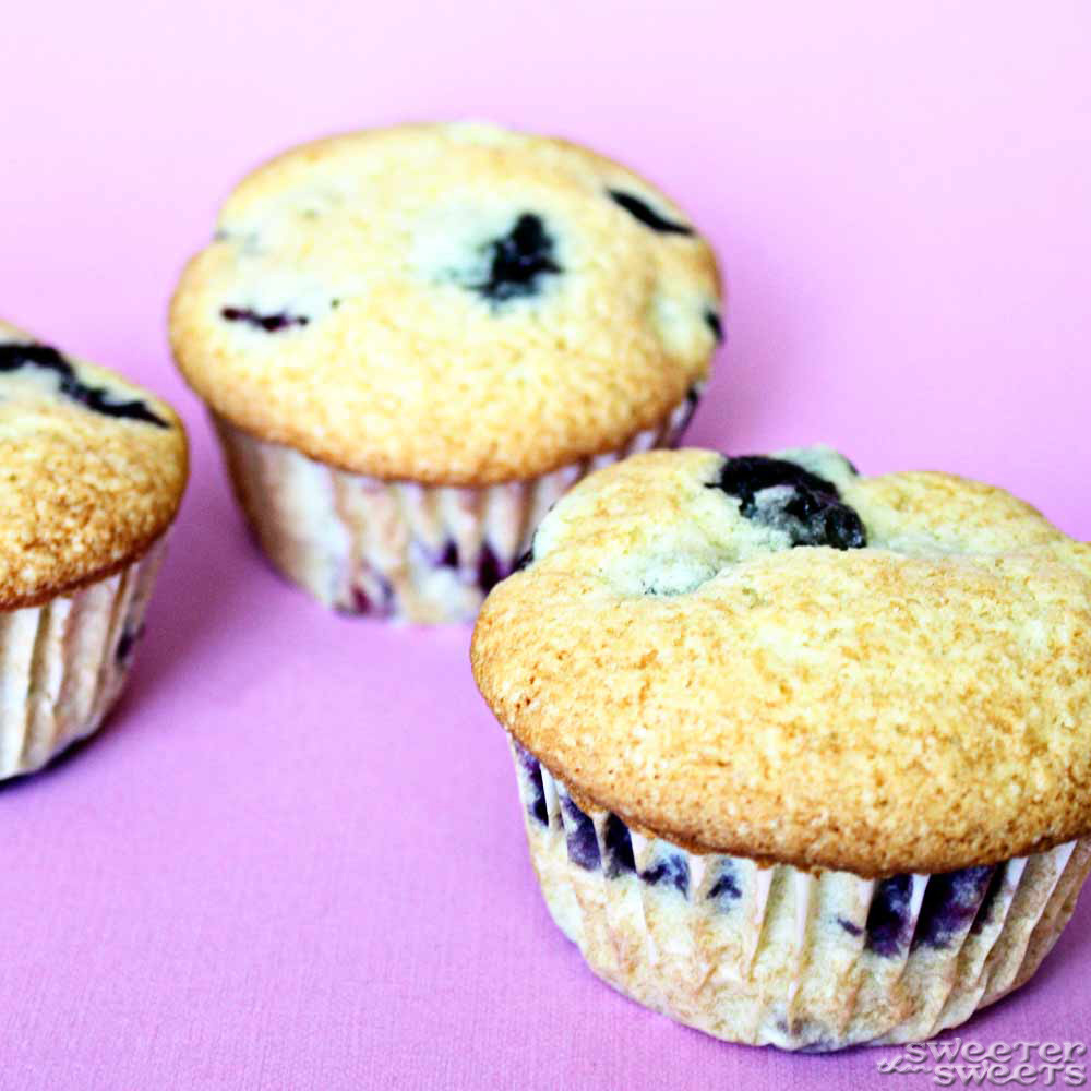 Jordan Marsh Blueberry Muffins (from scratch) by Tricia @ SweeterThanSweets