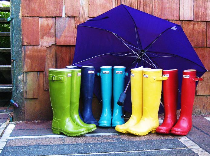 Hunter Boots Rainbow during the Rain What color do you like best