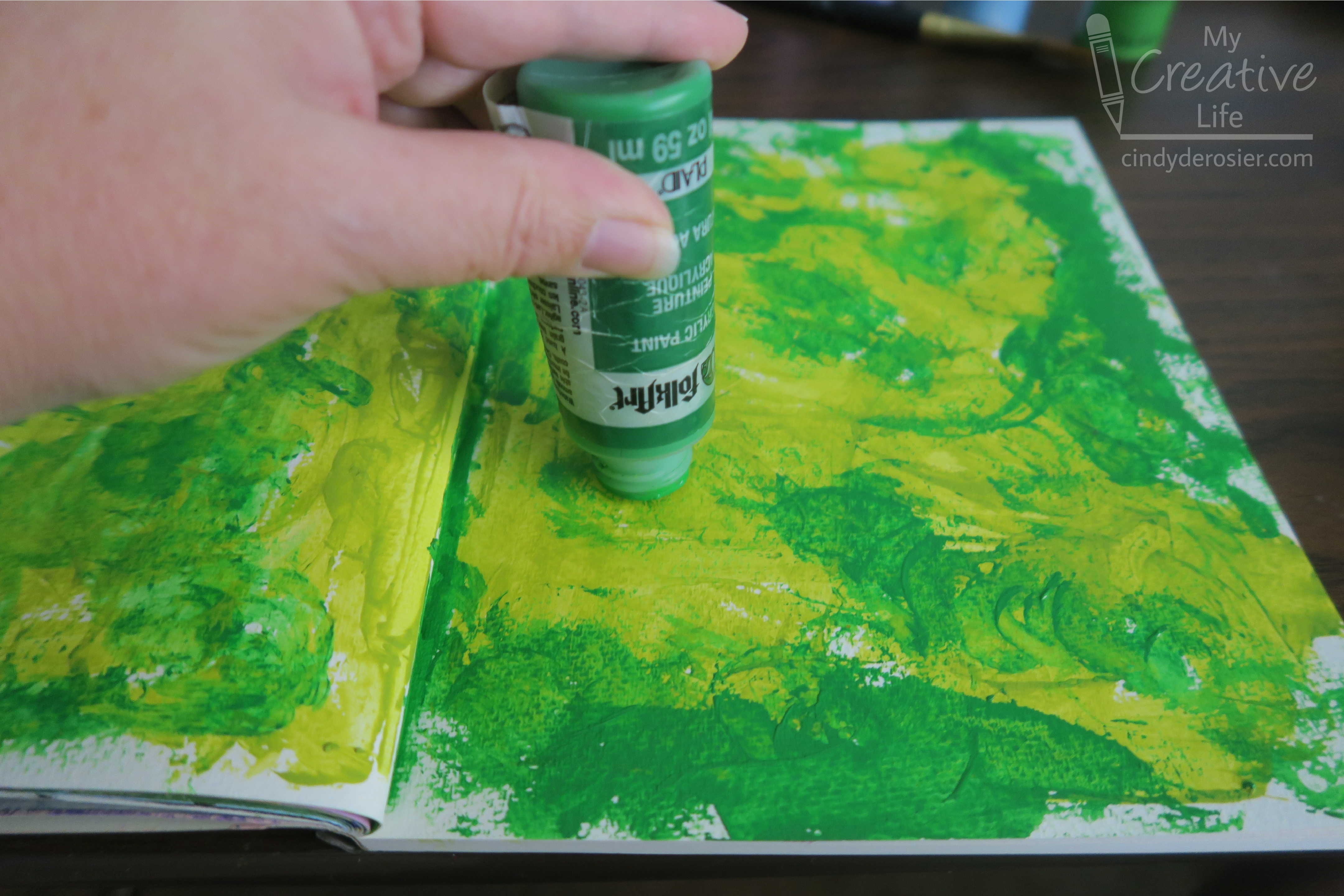 Cindy deRosier: My Creative Life: Playing with Paint in the Sketchbook:  Anything But a Paintbrush