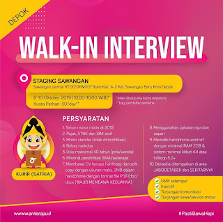 Walk-In Interview Satria Anteraja Depok