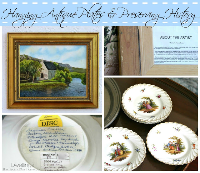 Antique Plates- Dwellings-Weekly Blog Link Up Party- Treasure Hunt Thursday- From My Front Porch To Yours