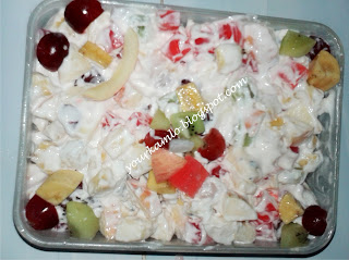 Fruit Salad with Whipped Cream