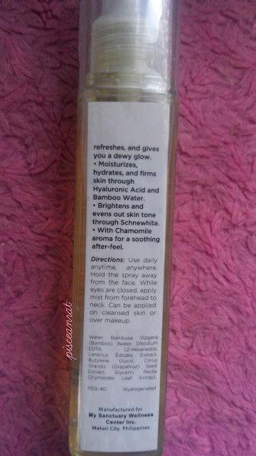 Blushing Beauty facial mist price, ingredients,