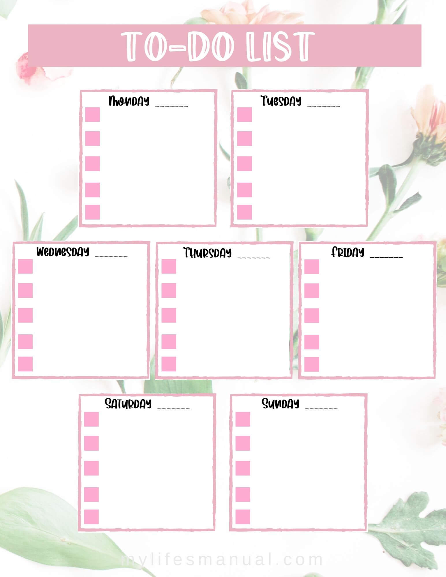 To-do list printables