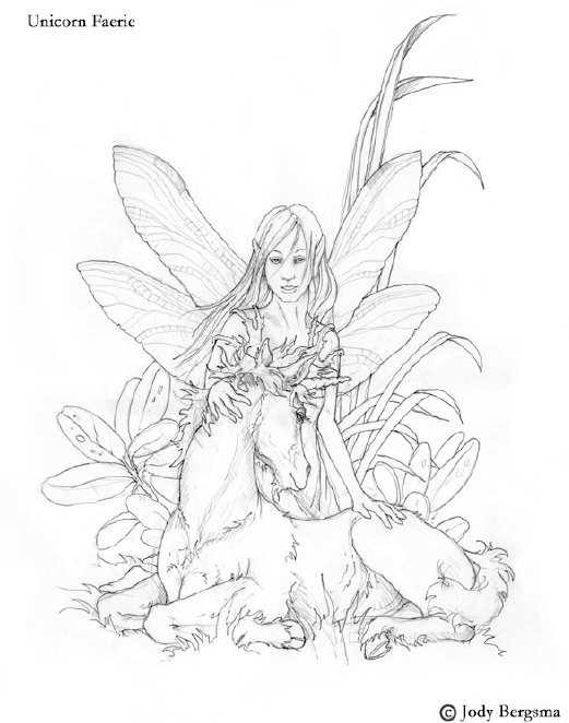 Coloring Page Unicorn Mermaid