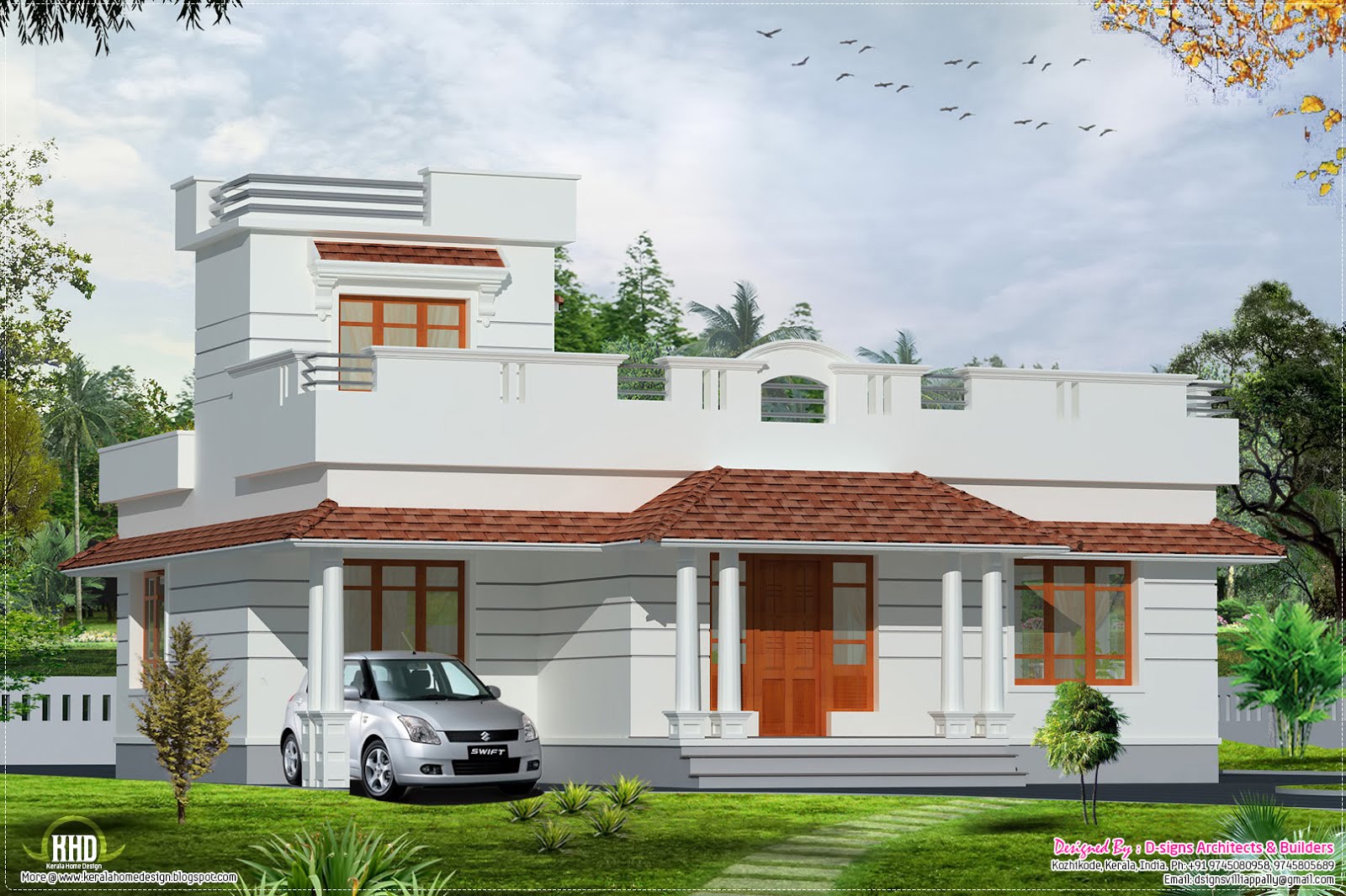  Kerala  style budget home  in 1200 sq feet House  Design  Plans 
