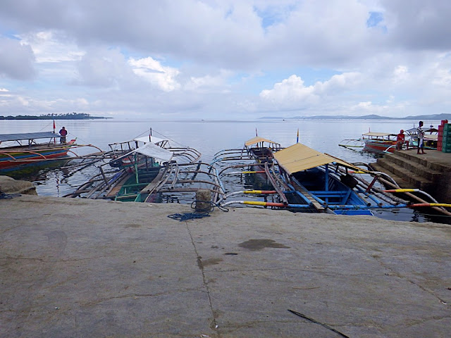 boats at the wharf of Lavezares Northern Samar