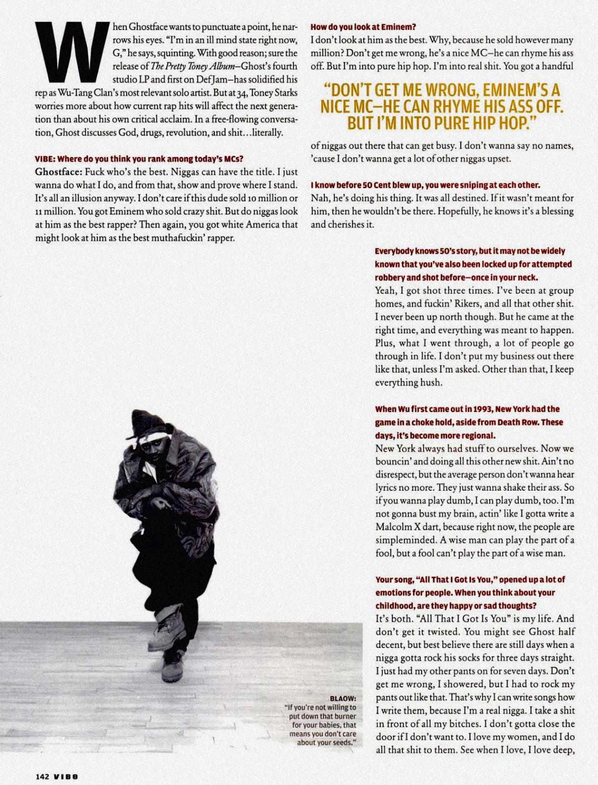 Ghostface Killah in Vibe Magazine (May, 2004) Page 2