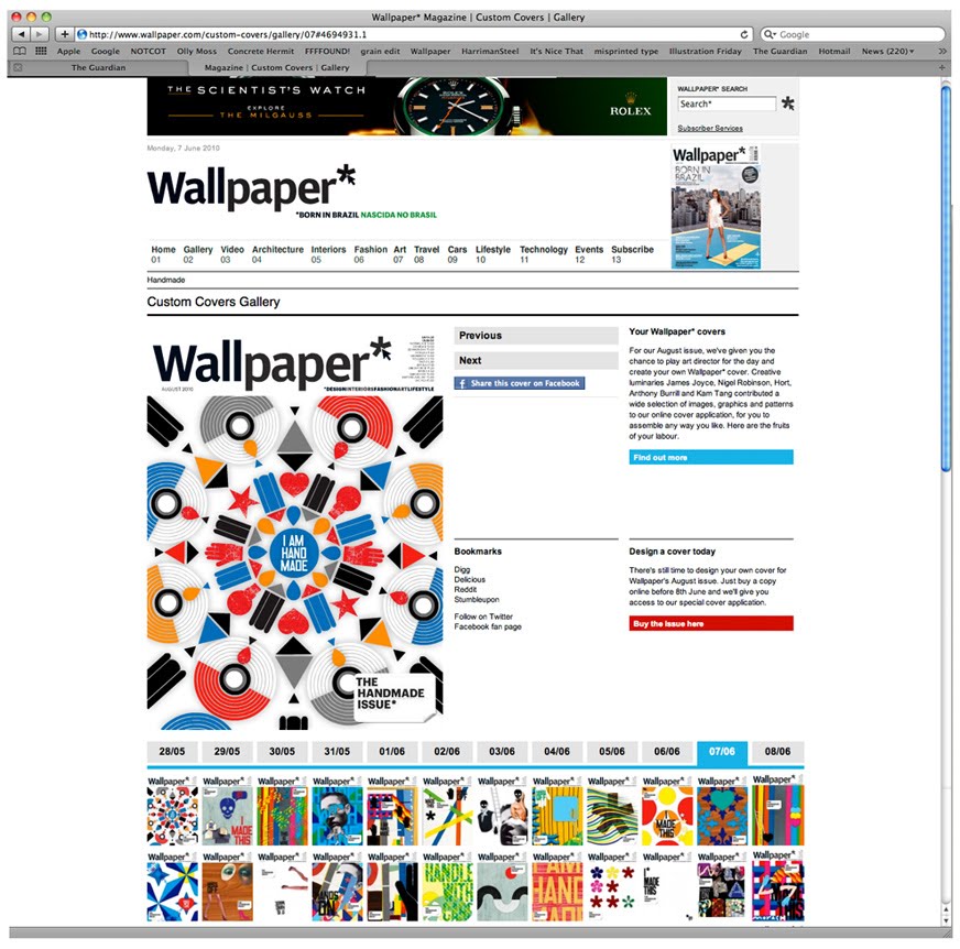 wallpaper magazine cover. Wallpaper* Magazine gave