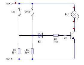 prinsip kerja transistor gerbang OR