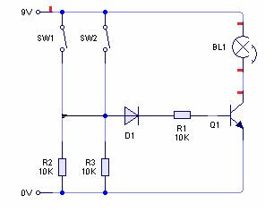 prinsip kerja transistor gerbang OR