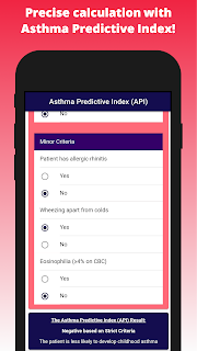 Precise calculation with asthma predictive index