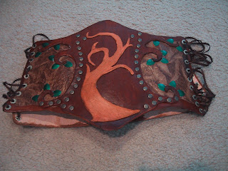 Woods leather corset