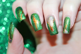 Green Holo Nail Art