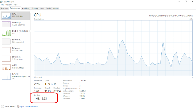 Windows UpTime GUI