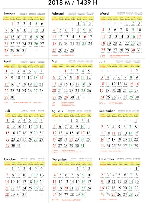 Kalender 2020 Lengkap Dalam Bahasa Inggris