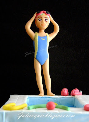 figura fondant nadadora