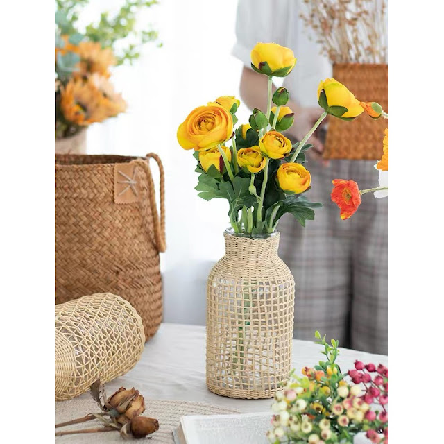 Handmade Rattan Flower Vase