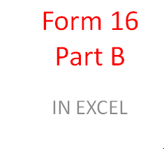 मूल्यांकन वर्ष 2016-17 फॉर्म 16 भाग B एक्सेल में / टीडीएस कैलकुलेटर वेतन
