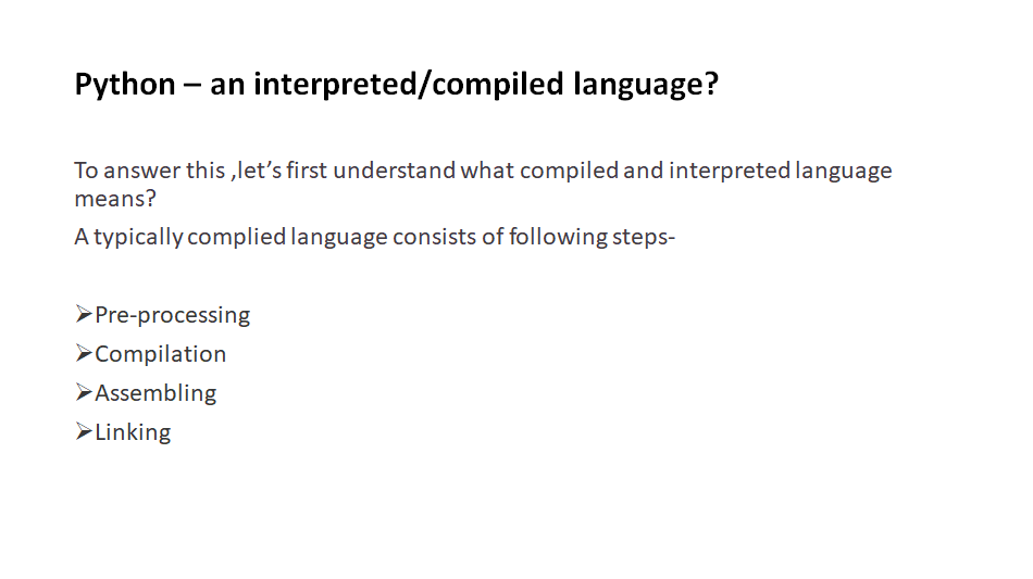 Python – an interpreted/compiled language?