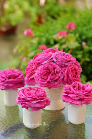 aranjamente cu #trandafiri roz de gradina