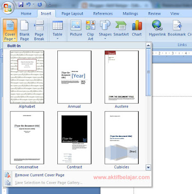 Cara Mudah Membuat Cover di Microsoft Word 2007