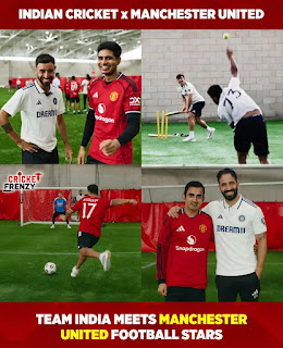 alt="When the Indian Cricket Team Met Manchester United: A Fantasy Crossover of Legends"