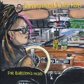 The cover painting depicts Danny Rebel driving a car and a police car chasing him can be seen in the rear view mirror.
