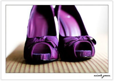Dark Purple Shoe Laces on Purple Wedding Shoes Is Not A Bad Choice At Your Wedding Ceremony