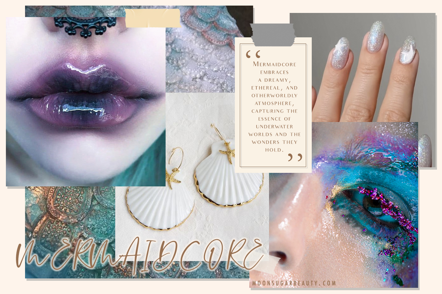 mermaidcore aesthetic collage