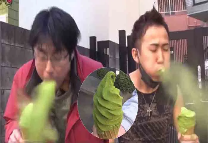 News,National,India,Video,Social-Media,Food,Humor, Viral Video Shows People Trying Matcha Ice Cream For The First Time