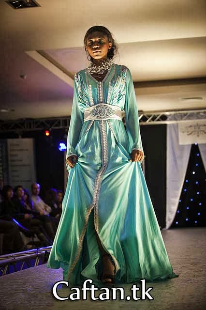 Robe Caftan de luxe Turquoise