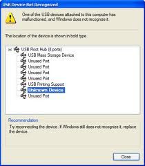 Fix USB Not Recognized problem