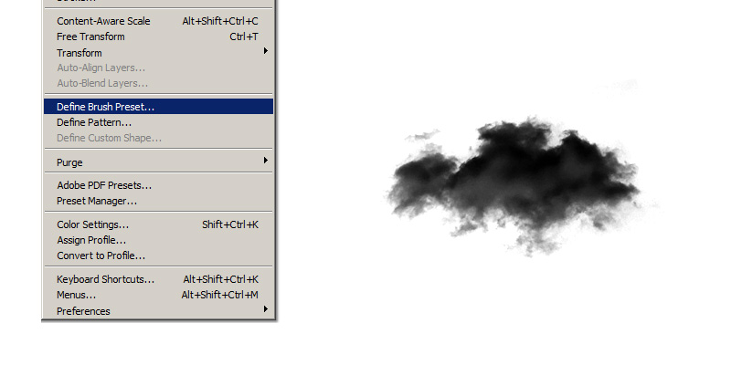 Creating Photoshop Cloud Brush From Photo