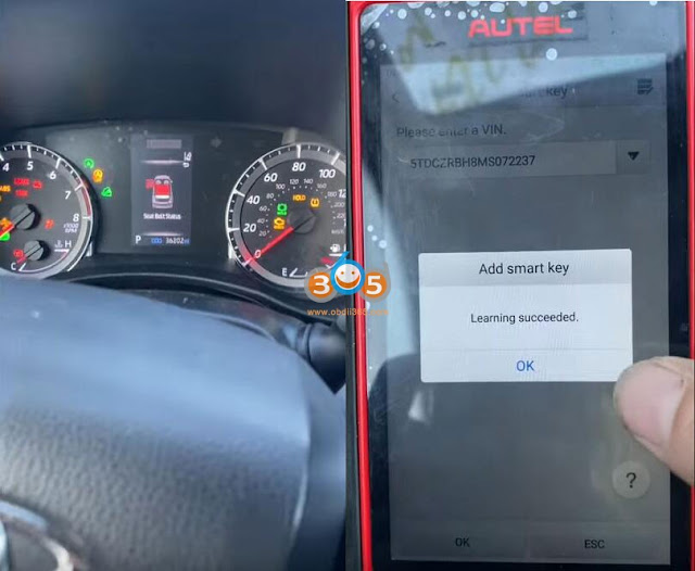 برنامه Autel KM100 2021 Highlander همه کلیدها از طریق OBD 10 گم شدند