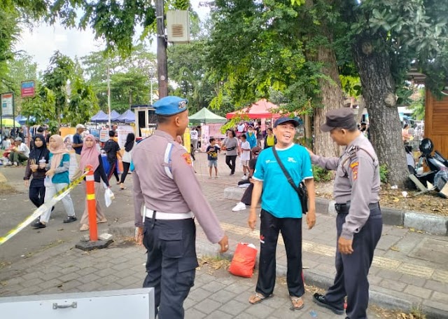Polsek Dentim Amankan Pelaksanaan Fun Walk dan Charity 2023 PP Polri Daerah Bali 