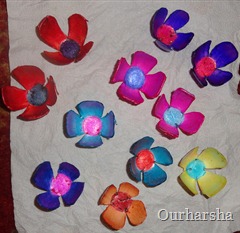 Egg carton flowers (5)