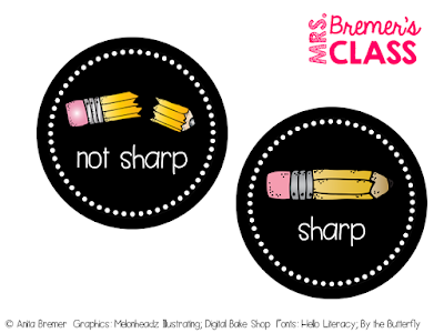 FREE pencil container labels