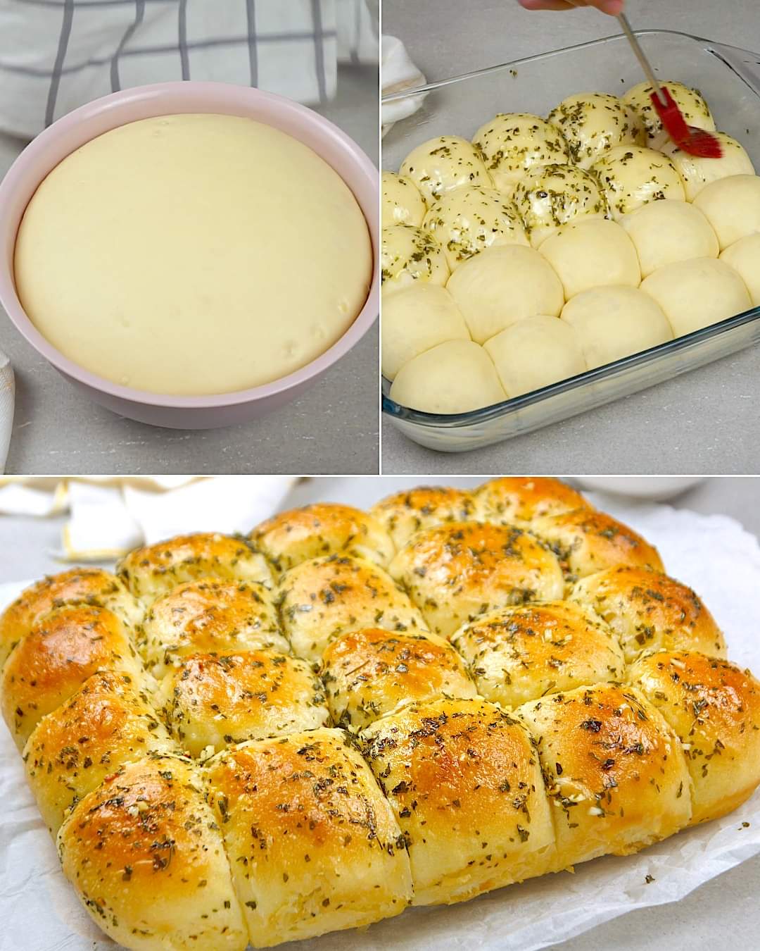 HOMEMADE GARLIC DINNER ROLLS