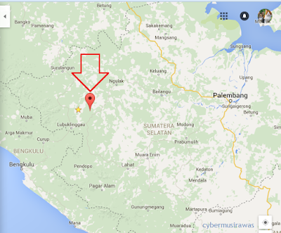 peta Kabupaten Musi rawas Sumatera selatan