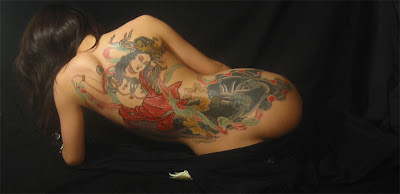 Japanese Tattoo Full Body Back Girl