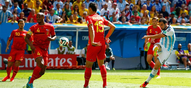Piala Dunia: Gol Awal Higuain Singkir Belgium