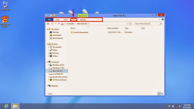 Learn how to disable show or don't show hidden files and folders in windows 8 step9